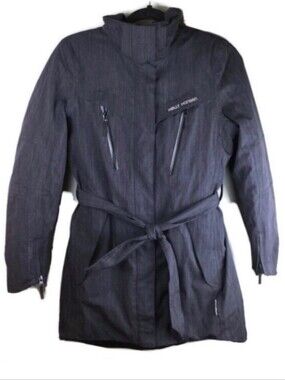 Helly Hansen Arctic Legacy Waterproof Belted Faux Fur Hooded Gray Parka Sz Small